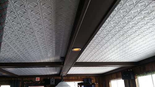 207 White Faux Tin Ceiling Tile