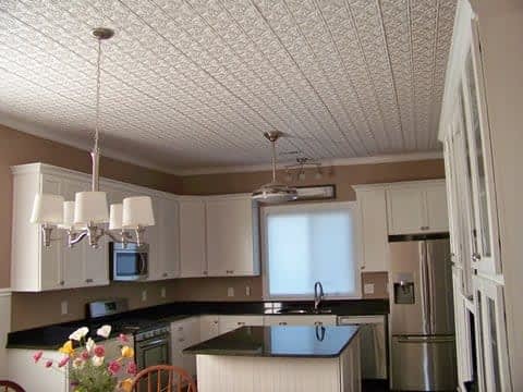 Faux Tin Ceiling Tiles Surfacingsolution, How To Apply Tin Ceiling Tiles